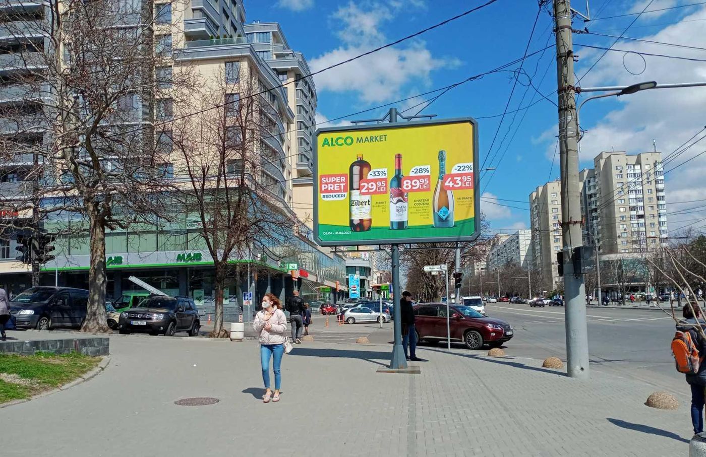 LED publicitar, Chisinau/BD.MOSCOVEI/STR.MIRON COSTIN